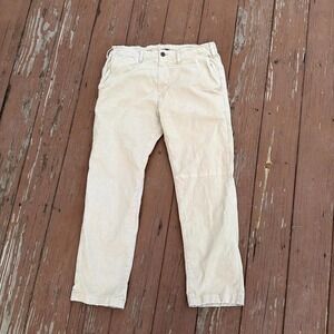 American Eagle Cream Straightleg Jeans 33x30